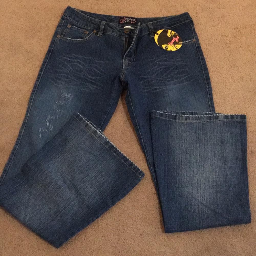 “Sweet Girl” Great Soft Bell Bottom Jeans
